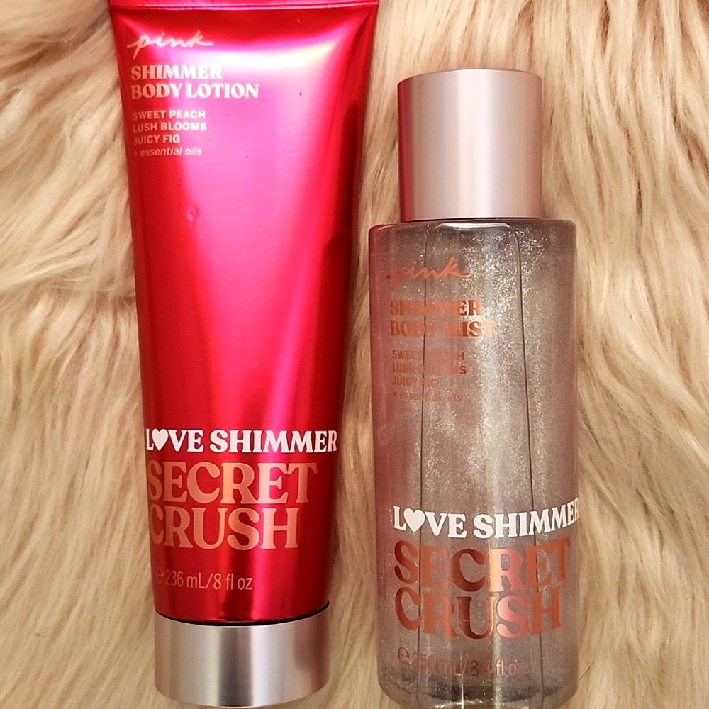 Brand New PINK Victoria's Secret LOVE 🩷 SHIMMER BODY LOTION & MIST